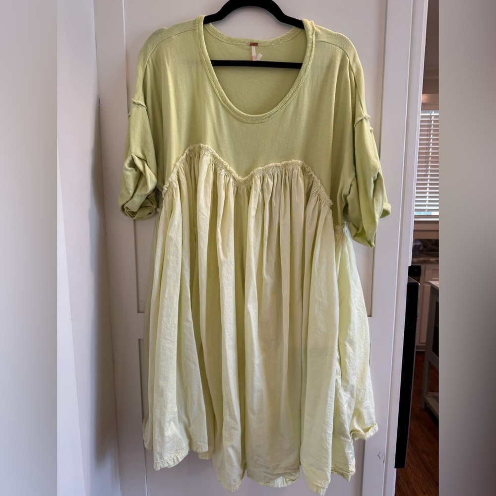 Free People Light Green Mini Dress